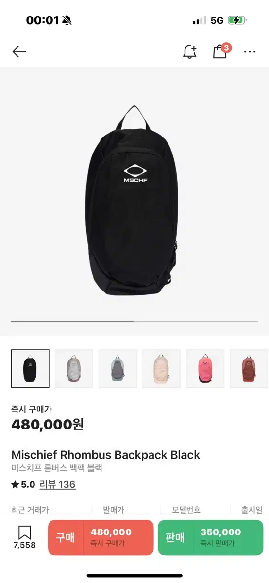 MISCHIEF | 미스치프 Mischief Rhombus Backpack on Bunjang MISCHIEF | 미스치프 Mischief Rhombus Backpack on Bunjang